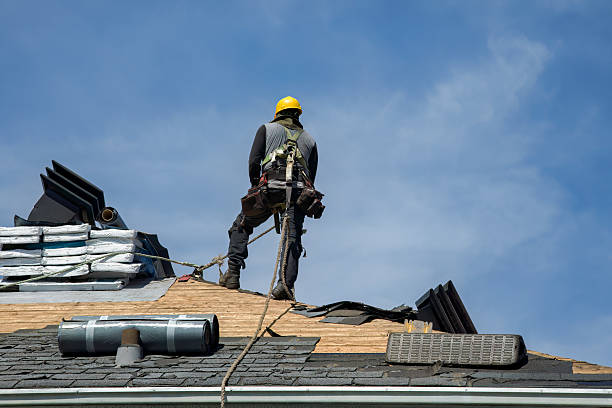 Professional Roof Replacement technician working in Thornton, PA